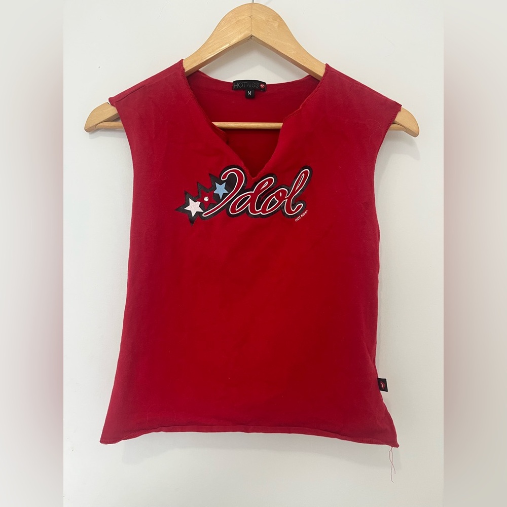 Y2K Vintage Hot Kiss “Idol” Rhinestone Tank